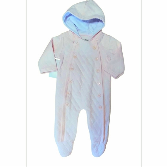 Badgley Mischka Other - NWT Badgley Mischka Light Pink Quilted Kids Pram ~0-3M